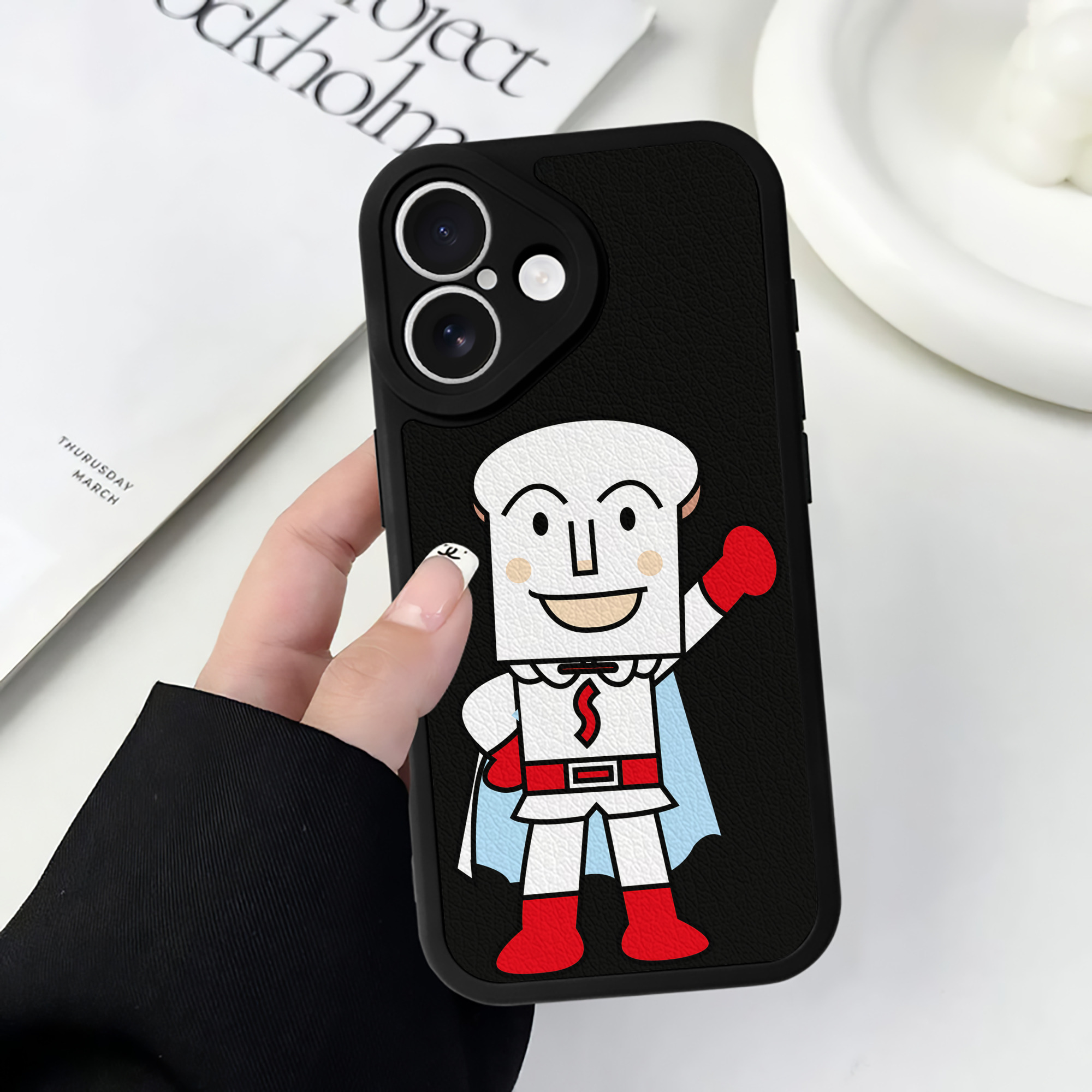 （画像用） アンパンマン Anpanman 【iPhone 16シリーズ対応】シリコンスマホケース（レザー調） 材質：シリコン